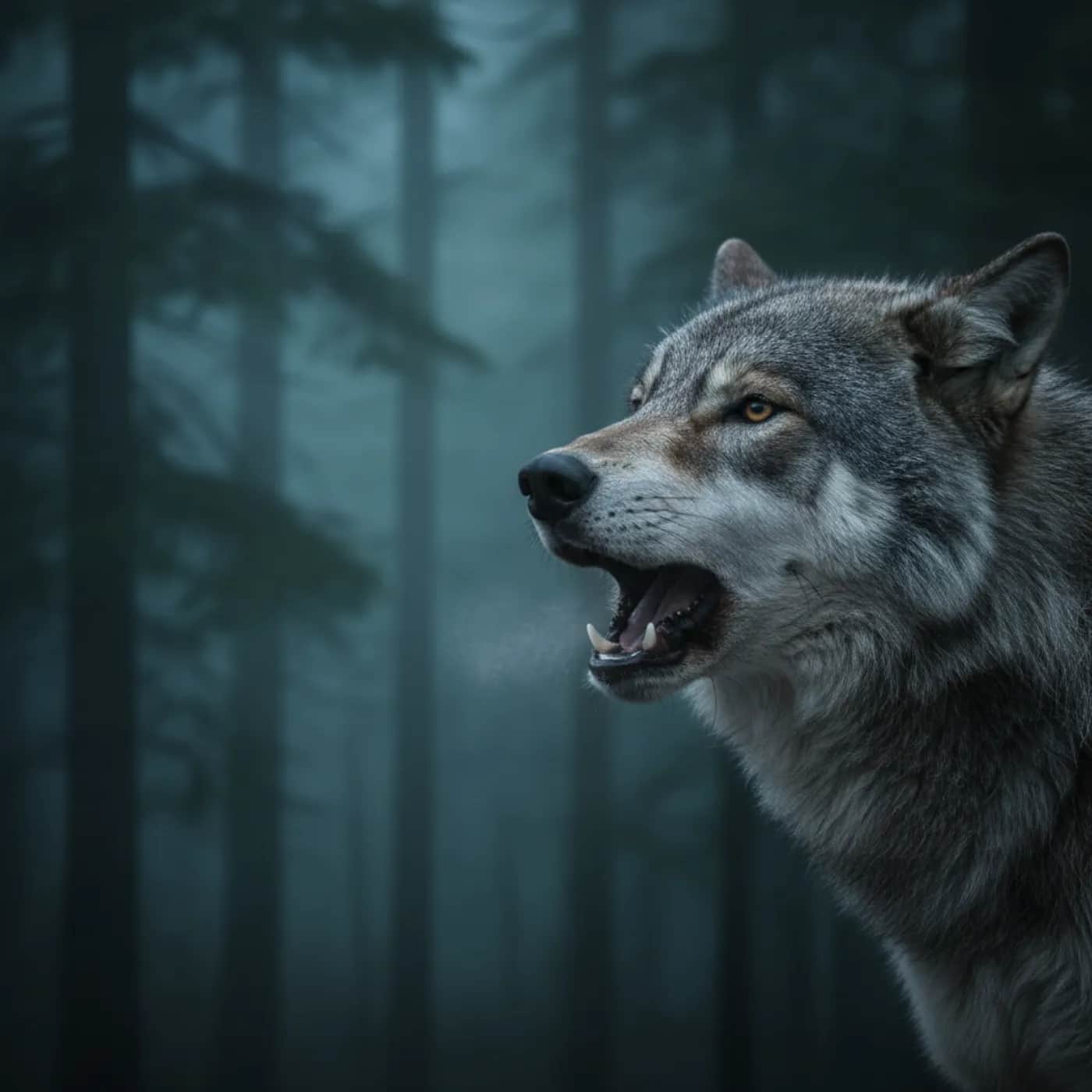 Wolf เปปไทด์เพื่อการวิจัย — สมรรถภาพและการฟื้นฟูแบบดั้งเดิม สื่อแทนด้วยหมาป่าสีเทาเดี่ยวที่กำลังหอน